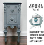 Daydream Apothecary Premium Chalk Style Paint for Furniture, Home Décor, Wood, DIY Interior Projects, Quick Dry, No Prep or Prime Needed, Matte Light Slate Grey - 16oz