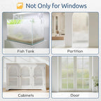 rabbitgoo Window Privacy Film Frosted Glass Film, Decorative Cling UV Sun Blocking Decals, Frosting Window Clings for Home Bathroom Door Coverings, 35.4 x 118.1 inches