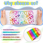 VINYL FROG Metallic Foil HTV Vinyl Roll 12" x12ft Rainbow Chrome Heat Transfer Vinyl Iron on Vinyl Easy to Cut & Weed DIY Heat Press Design for T-Shirts