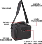 USA Gear Card Deck Storage Bag Compatible with TCG and CCG Deck Games - Card Protector Bag with Padded Shoulder Strap, Customizable Interior, Weather Resistant - Fits Boxes and Loose Cards - Black