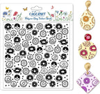 CHGCRAFT Donuts Pattern Polymer Clay Texture Sheet Polka Dots Pattern Silicone Texture Mat for Polymer Clay Making Earrings Jewelry DIY Crafts 5.5 × 5.5 Inch