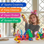 Clixo Rainbow 42 Piece Pack. Flexible Imagination Boosting Magnetic Building Toy. Modular Designs for Hours of STEM Play. Kids Basket Stuffer Gift. Multi-Sensory Magnet Toy, Travel Friendly. Ages 4-99