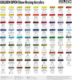 OPEN Slow-Drying Acrylics by GOLDEN, Cerulean Blue Chromium, 5 fl oz. tube, Professional Acrylic Paint, Semi-Transparent