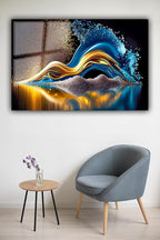 SpiritualHands Colorful Abstract Printed Tempered Glass Wall Art Painting for Living Room, Tempered Glass Modern Prints Decor, Large Vivid Color Panel for Bedroom, Kitchen, or Office