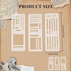 9 Pack Handmade Flexible Planner Stencils, Reusable Templates for Journals, Calendars & Daily Planning, Checklists, Lines & Boxes, Compatible with Rings, Discs, Coils