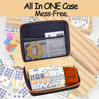Bucher&Rossini Dominoes Set Double 12 with 4 Racks for Adults Kids, Mexican Train Dominoes Set Double 12, Mexican Train Dominoes (Double 12)
