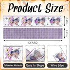 2.5'' x 10 Yards Spring Wired Ribbons for Crafts Wreath Bows Wrapping Natural Buffalo Plaid Ribbon Rustic Purple Ribbon for Birthday Party Home Decoration
