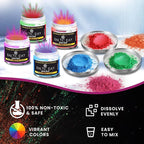 BALTIC DAY - Chameleon Mica Powder, 4 Jars of Color Shift Mica Powder Set - Epoxy Resin Color Pigment Powder - Chameleon Powder - Holographic Mica Powder