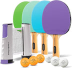 PRO SPIN All-in-One Ping Pong Set - Retractable Ping Pong Net for Any Table (72"), Ping Pong Paddles and Balls, Storage Case - Portable Table Tennis Family Games, Gifts for Boys & Girls