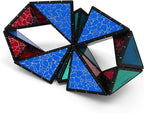 TOSY Magnet Pyramid Stone - 1 Cube Transforms into 1 Billion Shapes, 14 pcs (12 Puzzle pcs and 2 Accessories), 243 Rare Earth Magnets, Holographic Design Magnet Tiles Creative Puzzle STEM/STEAM Toy
