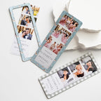 Magnetic Frames For 2x6 Photo Booth Strips – Set of 5 – White, Black, or Floral Design Photo Picture Holders – Magnetic Paper Cutout for Photobooth Photos – Simple Slim Frames for Fridge, Locker, or Party Keepsakes (5, CHECK/FLORAL PATTERNS MIX)