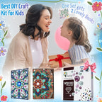 Micaracy Craft Kits for Kids Age 6-8-9-10, Presents for 5 7 11 12 Year Old Girls Notebook Diamond Art Painting Kit Arts and Crafts for Kids Toys for 5-10 Year Old Girl Gifts Diary (2 pcs)