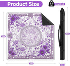 Mahjong Mat for Table 33x33 Inch, No-Crease, Anti-Slip, Noise-Reducing American Mahjong Mat, Mahjong Table Mat with Carry Bag,Neoprene Mahjong Mat for Poker, Card, Board(Purple)