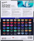 Mont Marte Soft Pastel Half Sticks 72pc, Pastels Art Supplies, Artist Quality Pastels, Extra Soft and Smooth Texture, Ideal for Professional Level Artwork