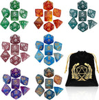 Coyeekn 7 x 7 DND Dice Set, (49 Pieces) Polyhedron Dice for Dungeons & Dragons RPG MTG DND Tabletop Game with 1 Pouch