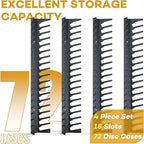 Funturbo Video Game Storage Wall Mount Game Case Holder, Metal Wall Mounted Media Storage Shelves for PS, Xbox, Switch Game Organizer (4-Pack)