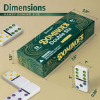 Queensell Dominos Set for Adults with Colored Dots - Double 6 Dominoes Set is a Classic Board Games for Kids and Adults - Double Six Standard Dominos Set 28 Tiles