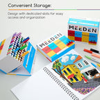 MEEDEN Acrylic Paint Markers: 48 Colors Brush Tip Acrylic Markers with Automatic Ink Control System - Visible Large Capacity Water-Based Acrylic Paint Pens for Beginners Artists Adults Halloween Paint