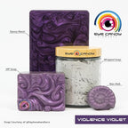 Eye Candy Pigments Premium Purple Mica Powder - Violence Violet (50gr) - for Epoxy, Resin, Soap, Paint, Woodworking, Acrylic Pouring, Bath Bombs, Fishing Lures - DIY Arts and Crafts Additive