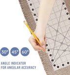 Headley Tools Sewing Ruler,Quilting Ruler (6.5"x 24"), Sewing and Quilting Ruler with 30°/45°/60° Angle Indicator, Acrylic Fabric Ruler for Sewing and Quilting,Clear/Black