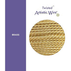 Artistic Wire, 20 Gauge / .81 mm Tarnish Resistant Brass Craft Wire, Round Twist, 3 yd / 2.7 m