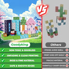 Goody King 200PCS Magnetic Building Blocks - Forest & Volcano Adventure Set, STEM Learning Toys for Kids Ages 3+, Strong Magnets, Creative Play, Gift for Boys & Girls