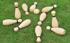 NI-ROU Outdoor Giant Lawn Bowling Games Rubber Wooden Lawn Set Fun Sports Games Outside or Indoor for Family Adults and Kids Backyard Skittles Carrying Bag with 10 Pins and 2 Balls