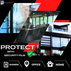 UV 99% Security and Safety 4 Mil Clear Window Film Shatterproof Anti Shatter Tempered Glass Film for Home and Office Windows (Clear, 30 in x 15 FT)