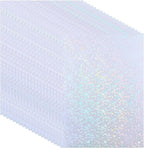 PATIKIL 8.3x5.8" Holographic Sticker Paper, 20Sheets A5 Polypropylene Self-adhesive Transparent Waterproof Laminate Overlay Film for Photo Cards Scrapbook Decorations, Circle