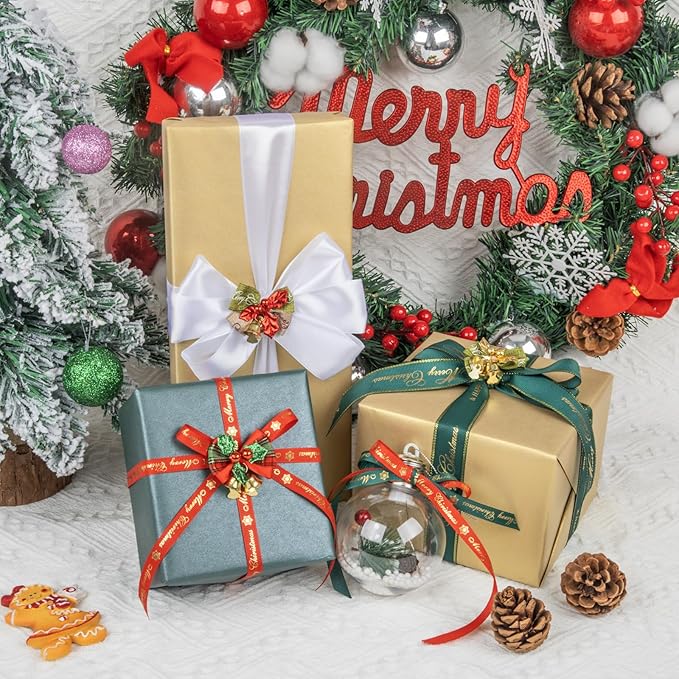 NESCCI Gold Matte Wrapping Paper,Solid Color Pearly-Lustre Paper,Gift Wrapping Paper,Perfect for Wedding,Valentine's Day,Birthday, Christmas,Baby Shower,DIY Bouquet (17 Inches X 32.8 Feet)