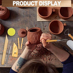 LINPHCEY 8Pcs Clay Sculpting Tools Set Perfect for Polymer Air Dry Modeling Clay Beginners & Professionals Ideal for DIY Pottery & Ceramics Tools for Clay Sculpey Sculpting & Crafting