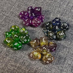 DND RPG Dice Set, Nebula Polyhedral Dice for Dungeons and Dragons, Mystery 7-Piece Set (Pale Yellow)