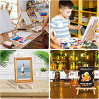 AROIC Wood Easels, Easel Stand for Painting Canvases, Art, and Crafts. (11.8 inch, 10 Pack), Tripod, Painting Party Easel, Kids Student Table School Desktop, Portable Canvas Photo Picture Sign Holder.