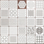 Sashiko Stencil Geometric Sashiko Pattern Template 4.7inch Drawing Line Quilting Stencils for Sewing Hand Quilting Embroidery