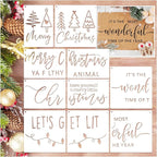 Christmas Stencils for Door Mats Reusable Large Doormat Stencils for Painting Christmas Stencil Merry Christmas Tree Templates for Doormats Wood Sign Door Hang Crafts (lets10)