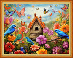 Dooxvey Cross Stitch Kits for Adults Beginners,Full Range of Cross-Stitch Stamped Kits Needlepoint Kits for Beginners Embroidery Kits 11CT Cross Stitch Patterns-Forest Bird 16x20 inch, Manual Arts 37