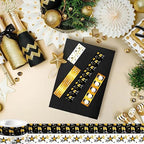 12 Rolls Graduation Washi Tape Set, Gold Foil Congratulations Graduation Masking Tapes, Black Gold Star Grad Cap Decorative Sticker Tape for Graduation Scrapbook DIY Crafts Gift Packaging 16.4FT