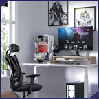 Allnice Universal Game Rack - Stores 19 Games, 4 Controller Holders, Organizes PS5/PS4/Xbox One/360/Series X/S/Switch & More