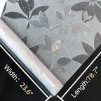 Window Privacy Film Decorative for Front Door, Bathroom Static Cling Stained Glass Sticker Opaque Heat Control UV Blocking Non-Adhesive for Home Windows 23.6 x 78.7 inches Magnolia