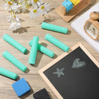 Fulmoon 40 Pcs Jumbo Sidewalk Chalk for Kids Outdoor Art Non Toxic Large Washable Street Chalk for Adults Drawing Painting Classroom(Green,Round Style)