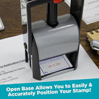MaxMark Heavy Duty Self Inking Date Stamp with Phrase Posted - Red Ink