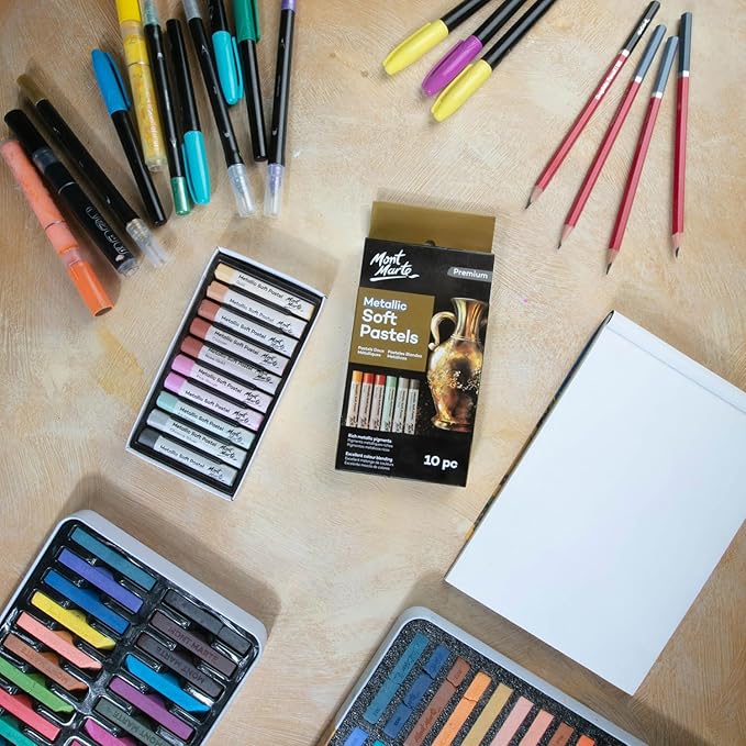 Mont Marte Metallic Soft Pastels 10pc