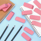 ZZTX 12 Pack Pink Erasers Pencil Erasers for Kids, Large Bulk Pink Eraser for School, Art Erasers for Drawing