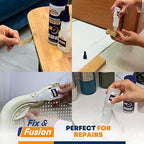 FIX & FUSION Ca Super Glue (1.77 Oz), Fast Adhesive/Cyanoacrylate Glue for Woodworking, Plastic, Rubber, Granite, DIY & Industrial, (2 Pack)