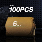 PSA Sanding Discs 6 Inch Adhesive Backed Sandpaper 100 Pack 80 Grit Self Adhesive Sanding Discs for DA Sander Self Stick for Wood, Auto Body Repair, Paint, Metal, and Plastic