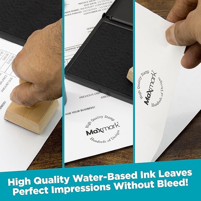 MaxMark Premium Refill Ink for self Inking Stamps and Stamp Pads, Green Color - 4 oz.