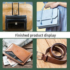 Leather Craft Stamping Tools, Leather Stamping Kit with 12 Tangcao Patterns Stamp and Punch Tools and 25mm Hammer and 3 thimbles for Craft Stamps