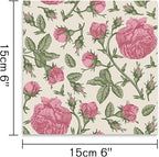 24 Sheets 12 Designs Scrapbook Paper Pad,6"×6” Single-Sided Decopodge Craft Cardstock Paper, Christmas Scrapbooking DIY Decorative Background Cardmaking Supplies.Flowers