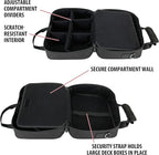 USA Gear Card Deck Storage Bag Compatible with TCG and CCG Deck Games - Card Protector Bag with Padded Shoulder Strap, Customizable Interior, Weather Resistant - Fits Boxes and Loose Cards - Black
