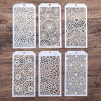 DIY Decorative Stencil Template for Scrapbooking Painting on Wall Furniture Crafts,Set of 6 (Mandala)